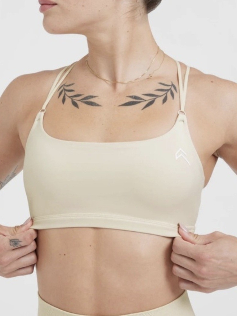 Everyday Cross Over Bralette Bra - Cream